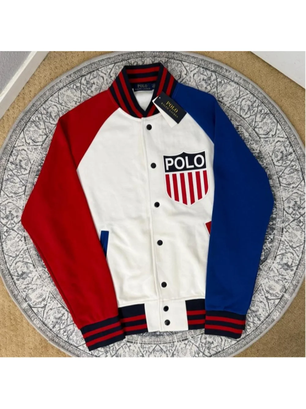 Polo Ralph Lauren Polo Shield Baseball Jacket - Size M